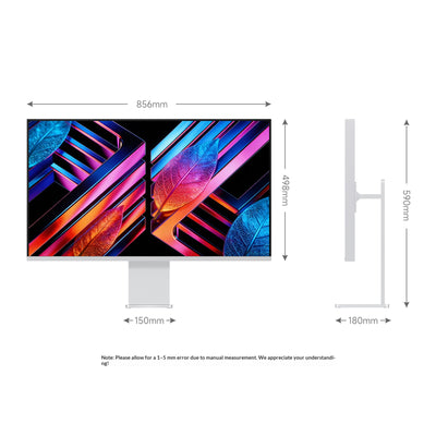 Fyonix 38 Inch 4K Monitor UHD 3840×2160 144Hz Fast IPS Panel, USB-C 65W, HDMI  & DP , 98% DCI-P3, ΔE≤2, Height-Adjustable & Pivot Stand — for Creators & Designers